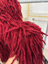 Load image into Gallery viewer, aw2002 Issey Miyake Red Oversized Twisted Wool Scarf - Size OS