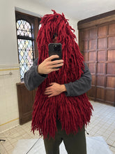 Load image into Gallery viewer, aw2002 Issey Miyake Red Oversized Twisted Wool Scarf - Size OS