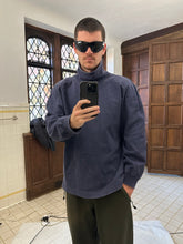 Load image into Gallery viewer, aw1994 Issey Miyake Navy Turtleneck with Quilted Shoulder Panels - Size L
