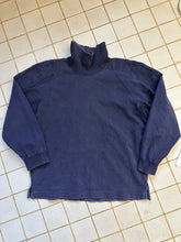 Load image into Gallery viewer, aw1994 Issey Miyake Navy Turtleneck with Quilted Shoulder Panels - Size L