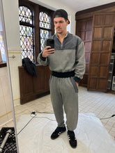 Load image into Gallery viewer, aw1994 Issey Miyake Quarterzip Sweatshirt with Woven and Rib Paneling - Size M