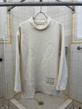 Load image into Gallery viewer, 1980s Calugi E Giannelli White Debossed Boot Print Fleece - Size M