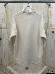1980s Calugi E Giannelli White Debossed Boot Print Fleece - Size M