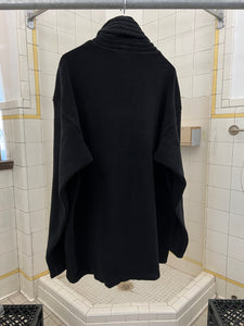 1980s Calugi E Giannelli Black Debossed Boot Print Fleece - Size XL