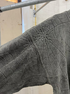 1980s Calugi E Giannelli Brown Debossed Spider Fleece - Size M