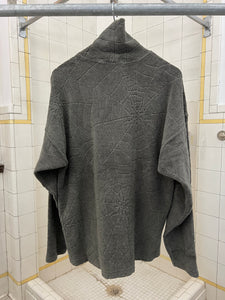 1980s Calugi E Giannelli Brown Debossed Spider Fleece - Size M