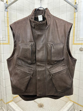 Load image into Gallery viewer, ss2001 Burberry Prorsum Brown Leather Cargo Vest - Size L