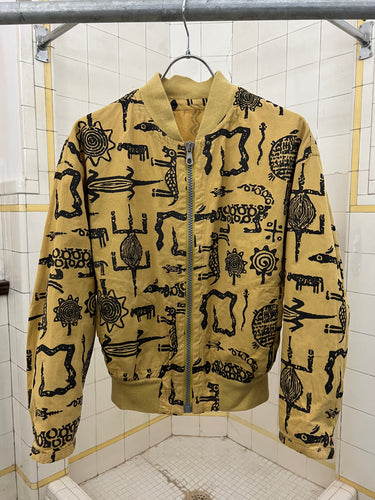 1980s Calugi E Giannelli Tribal Print Bomber - Size S