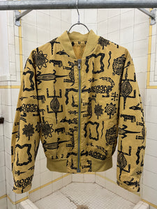 1980s Calugi E Giannelli Tribal Print Bomber - Size S