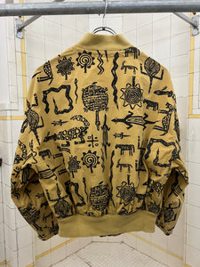 1980s Calugi E Giannelli Tribal Print Bomber - Size S