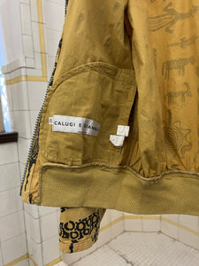 1980s Calugi E Giannelli Tribal Print Bomber - Size S