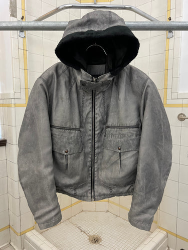1980s Calugi E Giannelli Darted Neck and Hem Hooded Bomber - Size M