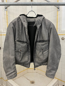 1980s Calugi E Giannelli Darted Neck and Hem Hooded Bomber - Size M