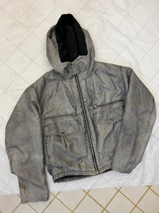 1980s Calugi E Giannelli Darted Neck and Hem Hooded Bomber - Size M