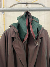 Load image into Gallery viewer, 1980s Calugi E Giannelli Iridescent Hidden Hood Lapel Trench - Size XL