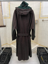 Load image into Gallery viewer, 1980s Calugi E Giannelli Iridescent Hidden Hood Lapel Trench - Size XL