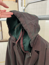 Load image into Gallery viewer, 1980s Calugi E Giannelli Iridescent Hidden Hood Lapel Trench - Size XL
