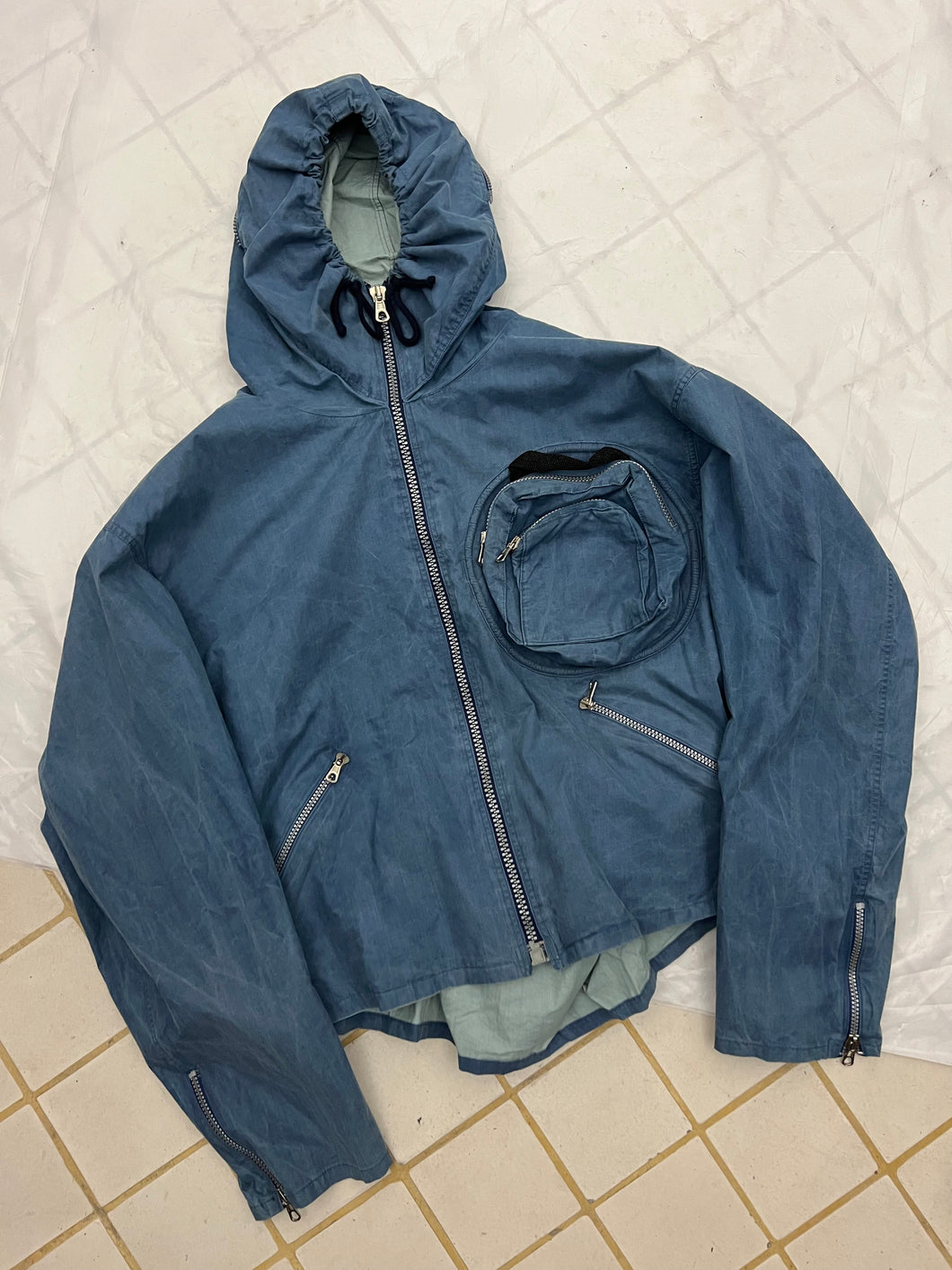 1980s Calugi E Giannelli Pleated Gathered Hood - Size L