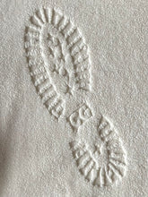 Load image into Gallery viewer, 1980s Calugi E Giannelli White Debossed Boot Print Fleece - Size M