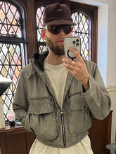 Load image into Gallery viewer, 1980s Calugi E Giannelli Darted Neck and Hem Hooded Bomber - Size M