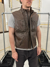 Load image into Gallery viewer, ss2001 Burberry Prorsum Brown Leather Cargo Vest - Size L
