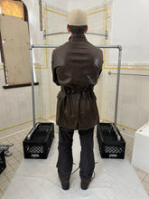 Load image into Gallery viewer, ss2001 Burberry Prorsum Leather Jacket with Articulated Sleeves and Interior Belt - Size M
