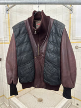 Load image into Gallery viewer, 1980s Marithe Francois Girbaud x Compagnie Des Montagnes &amp; Des Forets Padded Leather Jacket with High Ribbed Neck - Size M