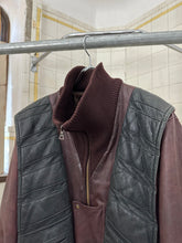 Load image into Gallery viewer, 1980s Marithe Francois Girbaud x Compagnie Des Montagnes &amp; Des Forets Padded Leather Jacket with High Ribbed Neck - Size M