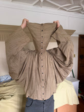 Load image into Gallery viewer, 1980s Vintage French Brand Gathered Shoulder Tunic - Size OS