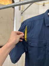 Load image into Gallery viewer, 1980s Claude Montana Cropped Utility Shirt with Contrast Gussets - Size XS