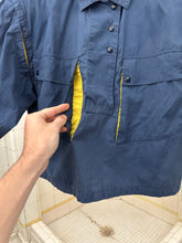 Load image into Gallery viewer, 1980s Claude Montana Cropped Utility Shirt with Contrast Gussets - Size XS