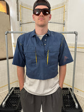 Load image into Gallery viewer, 1980s Claude Montana Cropped Utility Shirt with Contrast Gussets - Size XS