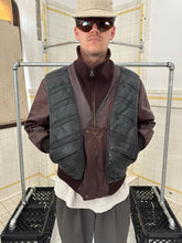Load image into Gallery viewer, 1980s Marithe Francois Girbaud x Compagnie Des Montagnes &amp; Des Forets Padded Leather Jacket with High Ribbed Neck - Size M
