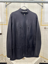 Load image into Gallery viewer, 2000s Burberry Prorsum Purple Leather Long Moto Jacket - Size S