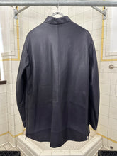 Load image into Gallery viewer, 2000s Burberry Prorsum Purple Leather Long Moto Jacket - Size S