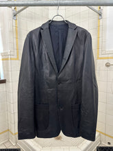 Load image into Gallery viewer, 2000s Burberry Prorsum Midnight Blue Leather Blazer - Size M