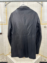 Load image into Gallery viewer, 2000s Burberry Prorsum Midnight Blue Leather Blazer - Size M