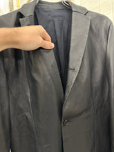 Load image into Gallery viewer, 2000s Burberry Prorsum Midnight Blue Leather Blazer - Size M