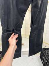 Load image into Gallery viewer, 2000s Burberry Prorsum Midnight Blue Leather Biker Pants - Size M