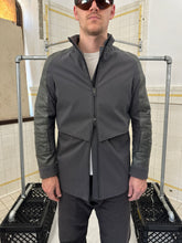 Load image into Gallery viewer, 2000s Burberry Prorsum Technical Jacket with Leather Sleeves and Back Pocket - Size S