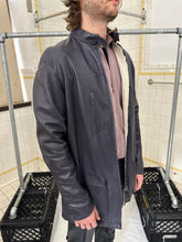 Load image into Gallery viewer, 2000s Burberry Prorsum Purple Leather Long Moto Jacket - Size S