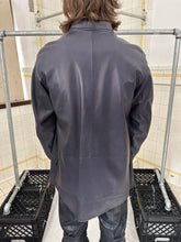 Load image into Gallery viewer, 2000s Burberry Prorsum Purple Leather Long Moto Jacket - Size S