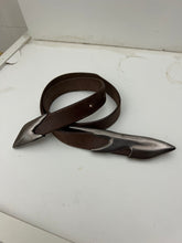 Load image into Gallery viewer, 1980s Issey Miyake Futuristic Metal Buckle Belt - Size XS
