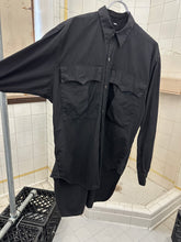 Load image into Gallery viewer, 1980s Katharine Hamnett Black Western Pocket Button Down Shirt - Size OS