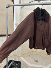 Load image into Gallery viewer, 1980s Vintage Italian Cropped Leather Jacket with Removable Collar - Size M
