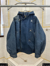 Load image into Gallery viewer, 1980s Katharine Hamnett Denim Double Breasted Hooded Bomber - Size OS