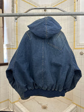 Load image into Gallery viewer, 1980s Katharine Hamnett Denim Double Breasted Hooded Bomber - Size OS