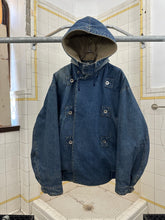 Load image into Gallery viewer, 1980s Katharine Hamnett Denim Double Breasted Hooded Bomber - Size OS