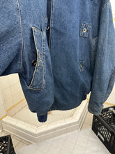 Load image into Gallery viewer, 1980s Katharine Hamnett Denim Double Breasted Hooded Bomber - Size OS
