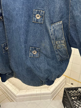 Load image into Gallery viewer, 1980s Katharine Hamnett Denim Double Breasted Hooded Bomber - Size OS